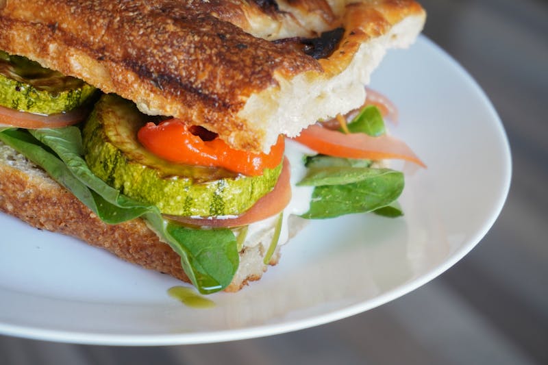 Dions Veggie Sub with roasted vegetables